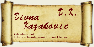 Divna Kazaković vizit kartica